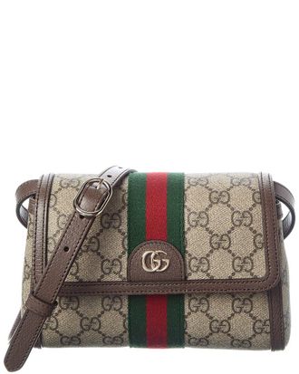 Gucci Ophidia Mini Gg Supreme Canvas & Leather Shoulder Bag