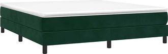 vidaXL Estructura Cama Sin Colch&oacute;n Terciopelo Verde Oscuro 160x200 Cm Vidaxl