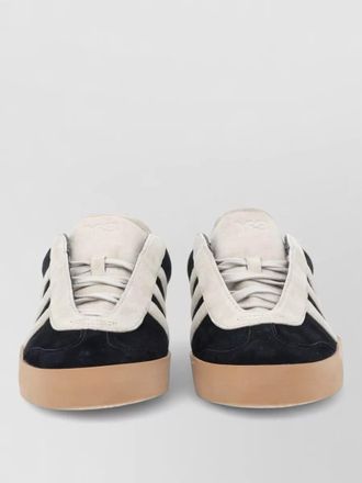 Yohji Yamamoto gazelle suede loafer contrasting panels rubber sole