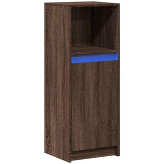 vidaXL Vidaxl - Sideboard with led Brown Oak 38x34x100 cm Engineered Wood