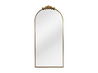 Vente-Unique Gran espejo estilo rom&aacute;ntico con moldura - Metal - An. 80 x Alt. 180 cm - Dorado - INARI