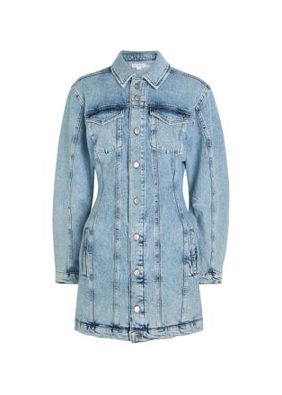 Good American Panelled Stretch-denim Mini Dress - Indigo - Xxl (UK18 / Xxl)