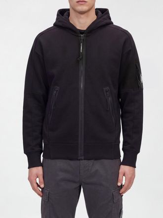 C.P. Company C. P. COMPANY Felpa in cotone con cappuccio e chiusura zip a doppio cursore