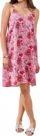 Tribal Rose Back Smocking Dress In Rosesilk