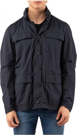 Herno Stijlvol Blouson Jasje - Heren - Zomerjassen - Blauw - S - Polyester - Jassen