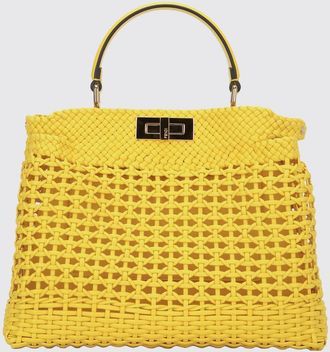 Fendi Borsa Peekaboo in pelle intrecciata