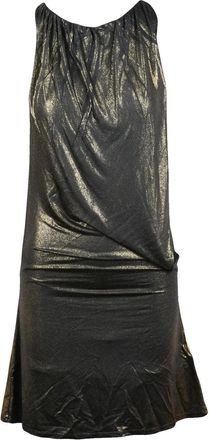 Diesel Gold Metallic Lycra Mini Dress