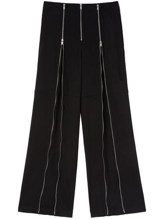 Jil Sander Broek met wijde pijpen - Zwart