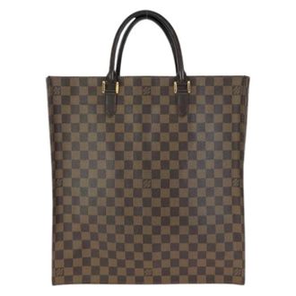 Louis Vuitton Pre-owned Tote Bags, male, Brown, Size: ONE SIZE Pre-owned Sac Plat Damier Ebene Tote Bag