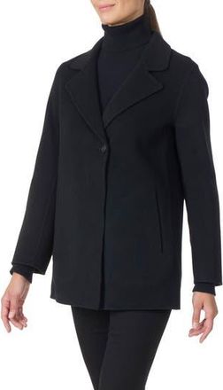 Bruno Magli Double Face Wool Blend Coat in Black at Nordstrom Rack, Size Medium