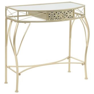 Berkfield Home Side Table French Style Metal 82x39x76 cm Gold | Size: 82 x 39 x 76 cm