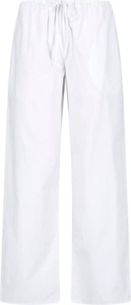 Matteau White Relaxed Wide-Leg Elastic Trousers