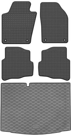 OEM Juego De Alfombrillas De Goma Para Coche Y Alfombrilla Para Maletero Skoda Fabia Iii Hatchback (2014-2021)
