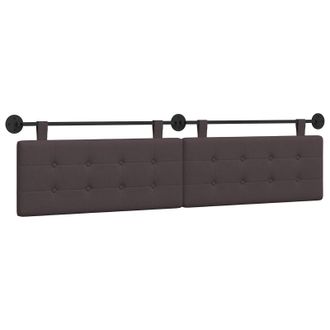 vidaXL Cabecero Colgante Marr&oacute;n Oscuro Tela Vidaxl