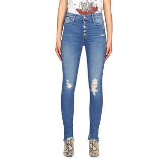 Black Orchid Distressed High Rise Skinny Jeans In One Call Away