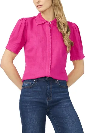CeCe by Cynthia Steffe Cece Linen-Blend Woven Top
