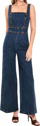 Flying Tomato Canyon Belle Jumpsuit In Medium Indigo