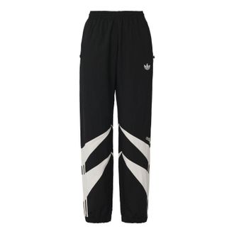 adidas Mens adidas originals Breathable Printing Casual Bundle Feet Sports Pants/Trousers/Joggers Black H06758