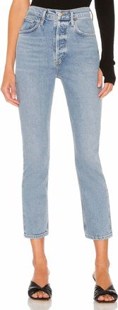 A Gold E Womens Riley High Rise Straight Crop Jean In Shiver
