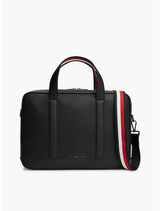 Tommy Hilfiger Mens Textured Laptop Bag - Black