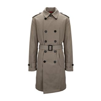Fay Heren Knoopjas met Haak - Heren - Trenchcoats - Beige - XL - Katoen - Jassen