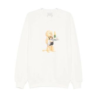 Dr&ocirc;le de Monsieur Hoodies & sweatvesten, Heren, Wit, M, Katoen, Le Poodle Sweatshirt