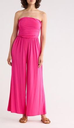 West K Strapless Wide Leg Jumpsuit in Hot Pink at Nordstrom Rack, Size X-Large