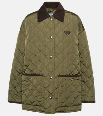ジャケット・アウター 00s Prada nylon pattern military jacket Prada Re-Nylon Jacket | Saks Fifth Avenue
