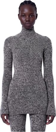 Sportmax Bouquet Wol Trui - Dames - Coltruien - Bruin - S - Wol - Truien & Vesten