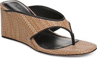 Favorite Daughter Emerson Wedge Sandal in Natural/black at Nordstrom, Size 9.5