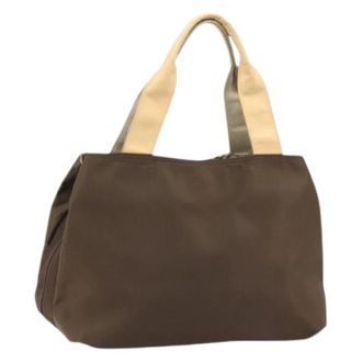 Burberry Pre-owned Vintage Handtas - Dames - Vintage Handtas - Bruin - ONE Size - Nylon - Vintage