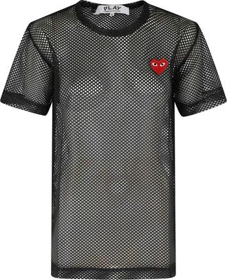 Comme Des Gar&ccedil;ons Red Emblem T-shirt - Dames - T-shirts - Zwart - M - Tops