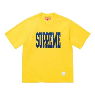 SUPREME FW26 Stretch Appliqu&eacute; S/S T-Shirt Yellow SUP-FW26-016-YEL