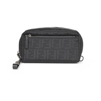 Fendi Double Zip Pouch Small - Bags - Hombre - Negro - ONE SIZE