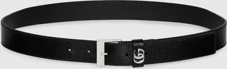 Gucci Belt With Square Buckle, Size Gucci 100, Black, Leather