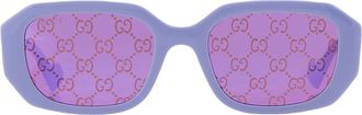 Gucci Pink Logo Geometric Ladies Sunglasses GG1535S 004 54