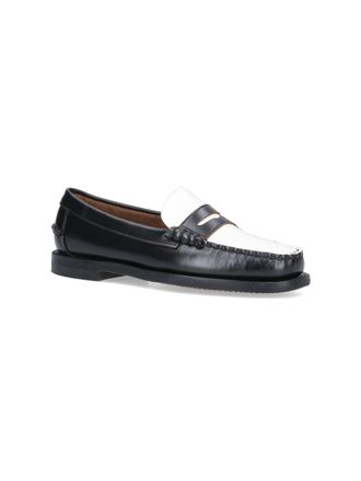 Sebago Womens Flat Shoes Black Leather