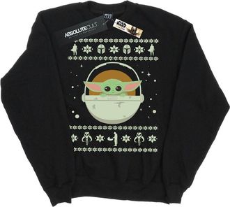 Star Wars Heren The Mandalorian Het Kind Kerst Sweatshirt (Zwart)