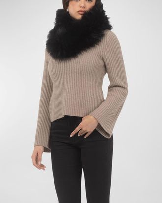 Gorski Select Lamb Shearling Infinity Scarf