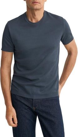 Eton Texture Cotton T-Shirt in Dark Blue at Nordstrom, Size X-Large