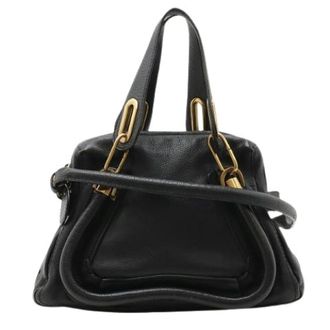 Chlo&eacute; Pre-owned Handbags, female, Black, Size: ONE SIZE Pre-owned Paraty Leather 2way Bag