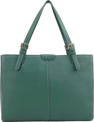 Paul Costelloe Womens Argo Leather Shoulder Bag - Green - One Size