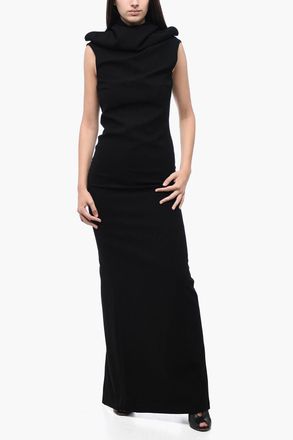 M&ocirc;not Bare-Back Sheath Dress with Hood and Back Slit M&ocirc;not