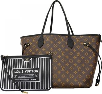 Louis Vuitton Black Brown Tote Bag (Pre-Owned)