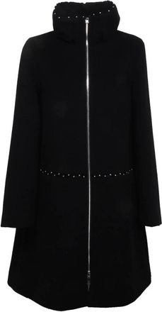 Armani Wollen jas met voering - Dames - Winterjassen - Zwart - XS - Wol - Jassen