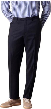 Brooks Brothers Flat Front Performance Twill Virgin Wool Broeken - Heren - Nette broeken - Blauw - W44 - Wol - Broeken
