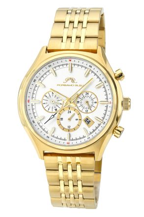 Porsamo Bleu Mens Charlie Multifunction Gold Tone Watch 1261ECHS