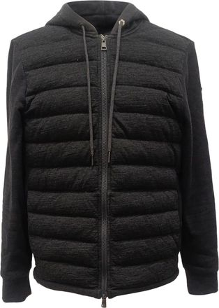 Moncler Pre-owned Mens Zip-Up Padded Hoodie in Black Cotton - Size Medium