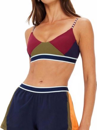 The Upside Starburst Georgie Scoop Bra In Red Multi