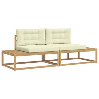 vidaXL Conjunto De Sof&aacute;s De Exterior Blanco 230,5 X 83 X 73 Cm Vidaxl